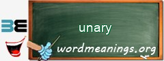 WordMeaning blackboard for unary